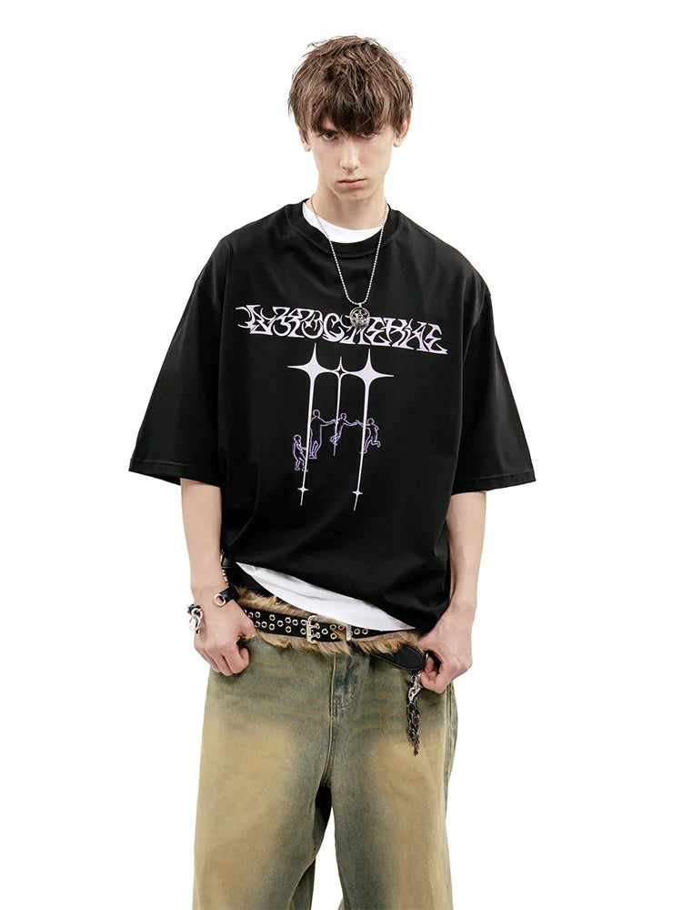 Men Tshirt Взросление Tour Graphic 100% Cotton Oversized Tops Short Sleeves Tee Y2k Streetwear Harajuku Vintage Unisex Clothing